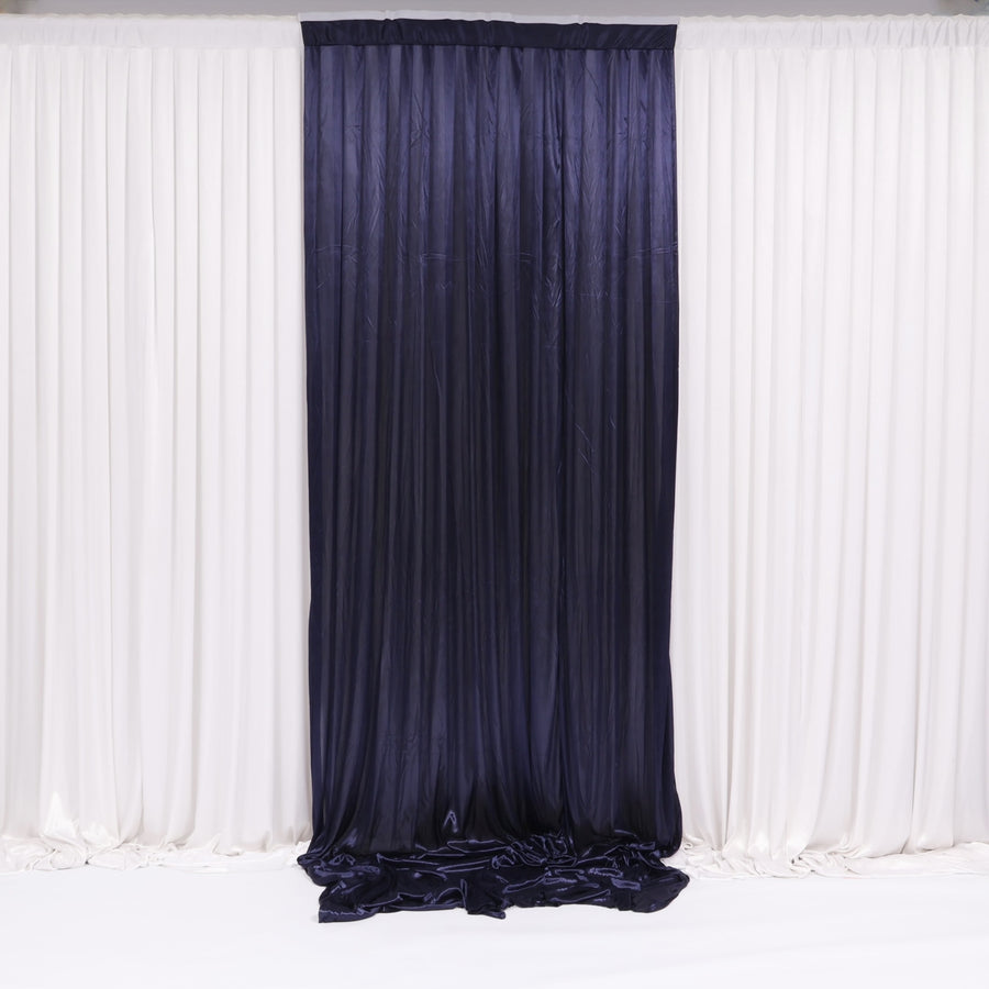 Ice Silk Satin Convertible Backdrop Panel - Navy (1x3m)