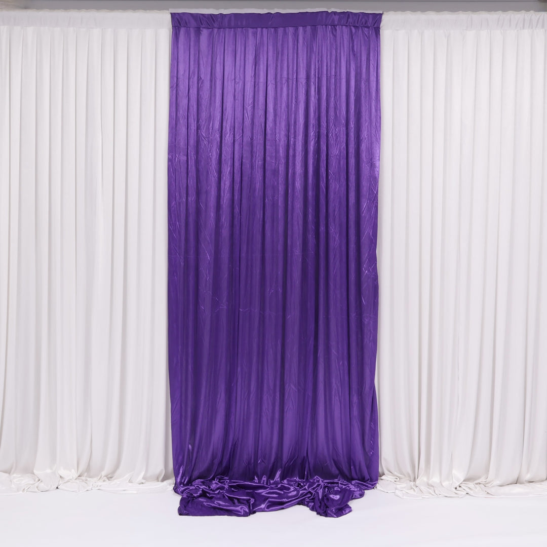 Ice Silk Satin Convertible Backdrop Panel - Purple (1x3m)