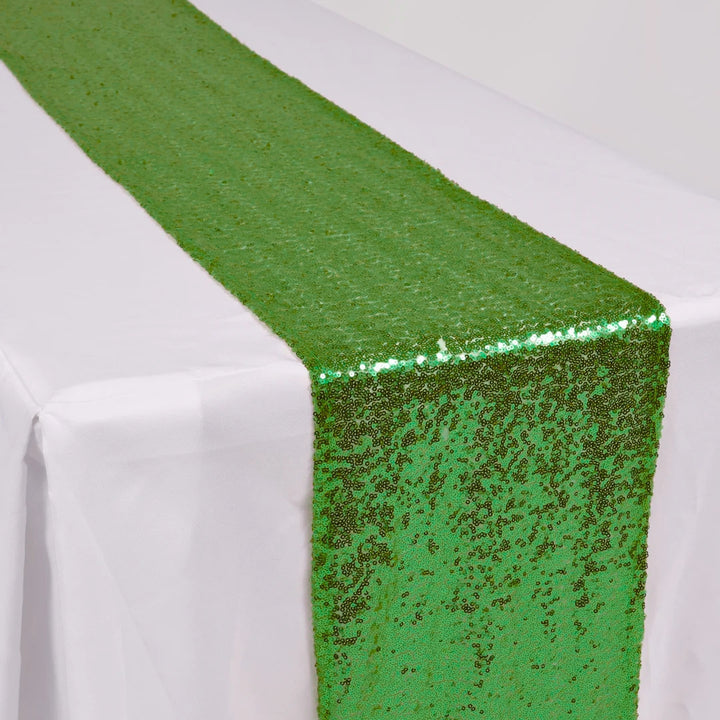 Sequin Table Runner - Dark Green