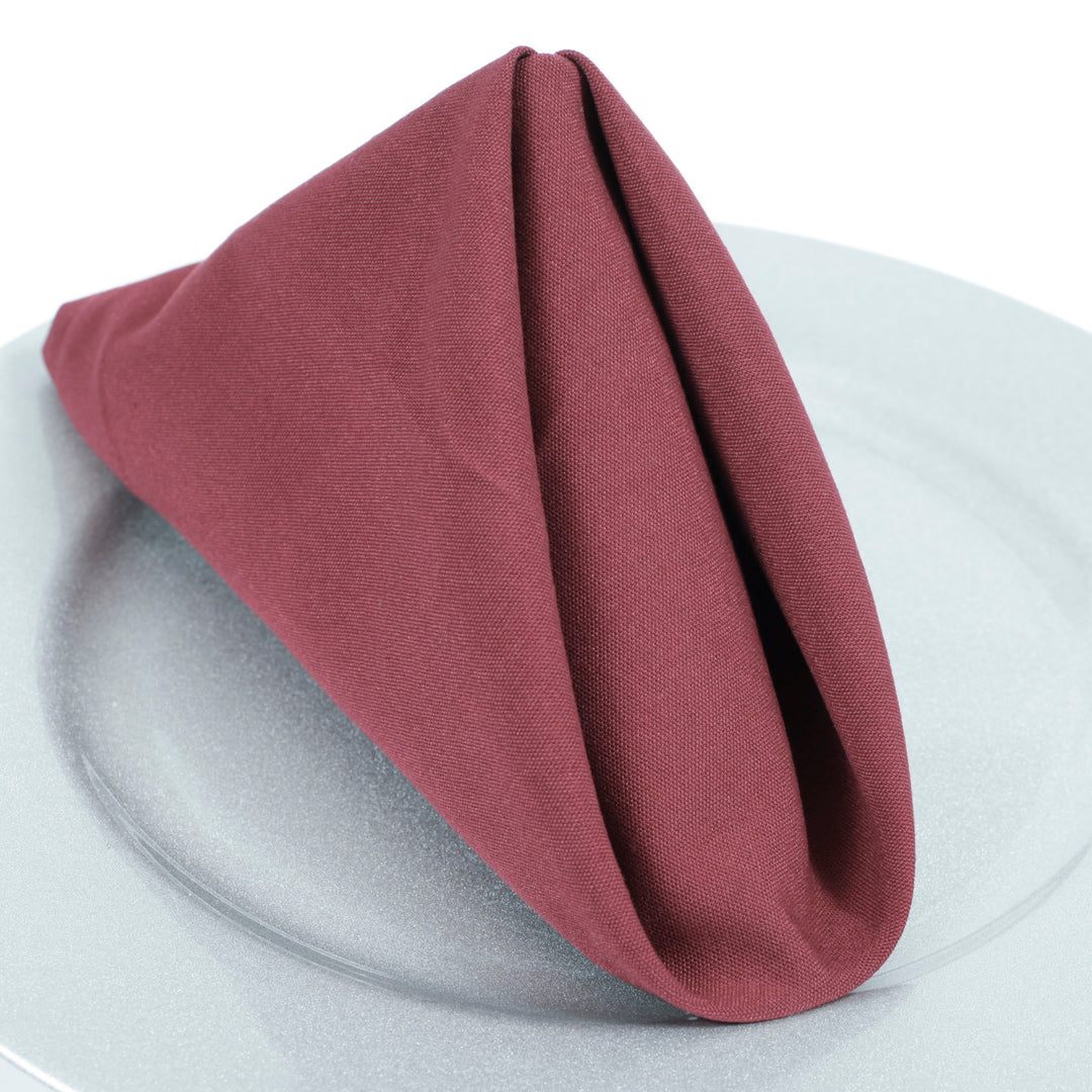 SPUN POLY Napkins - Burgundy (50x50cm)