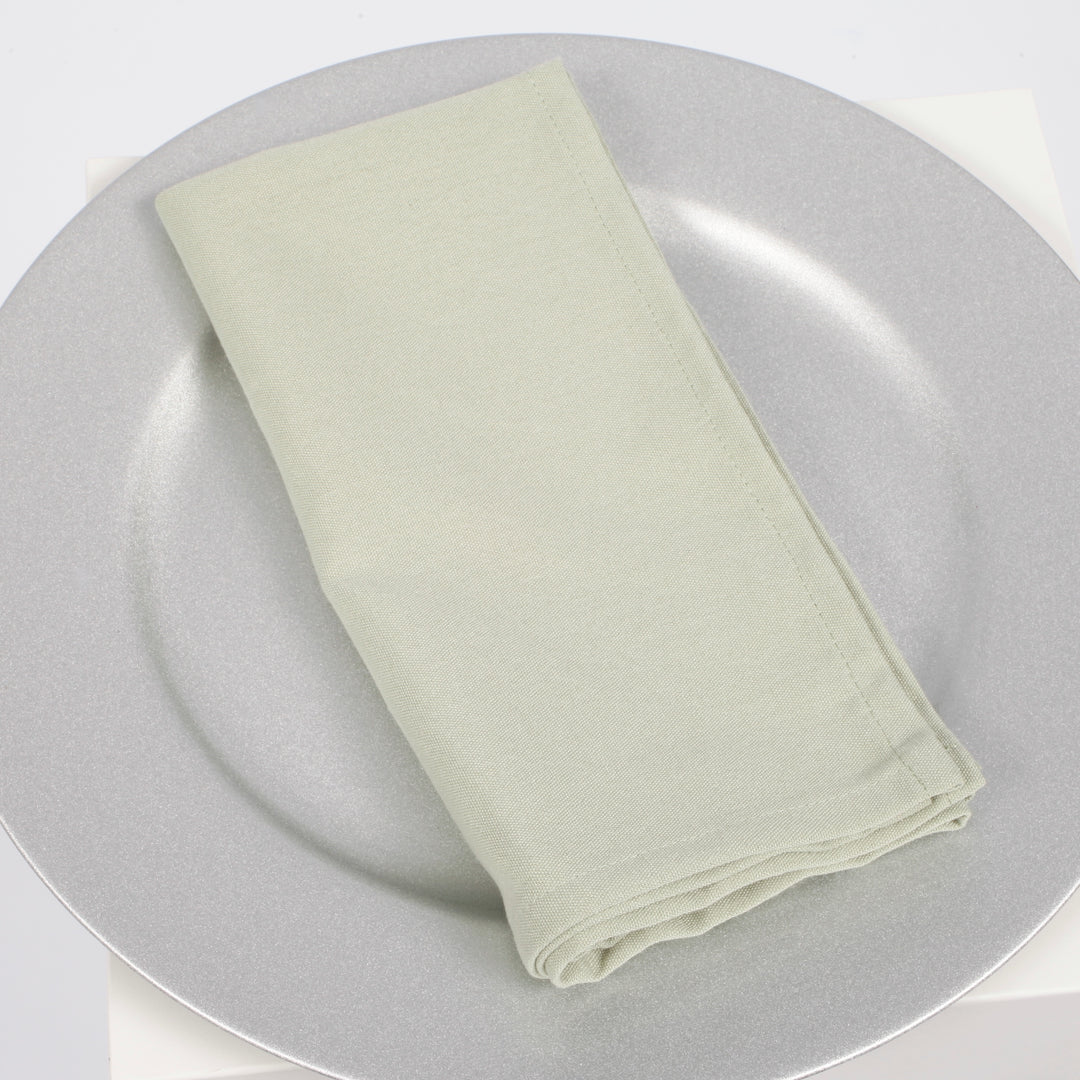 SPUN POLY Napkins - Sage (50x50cm) unfolded