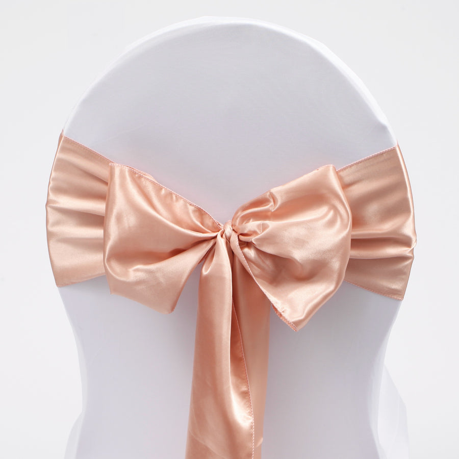 Satin Chair Sashes - Blush