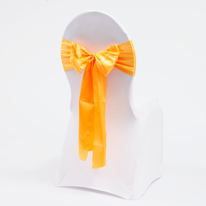 Satin Chair Sashes - Golden Yellow