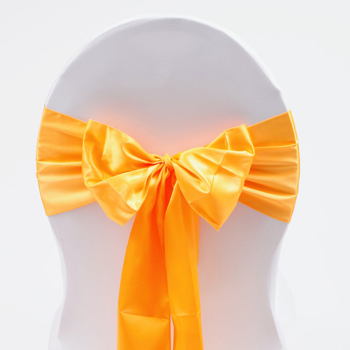 Satin Chair Sashes - Golden Yellow