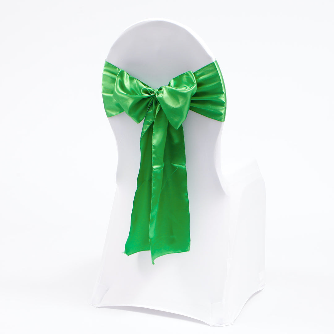 Satin Chair Sashes - Green