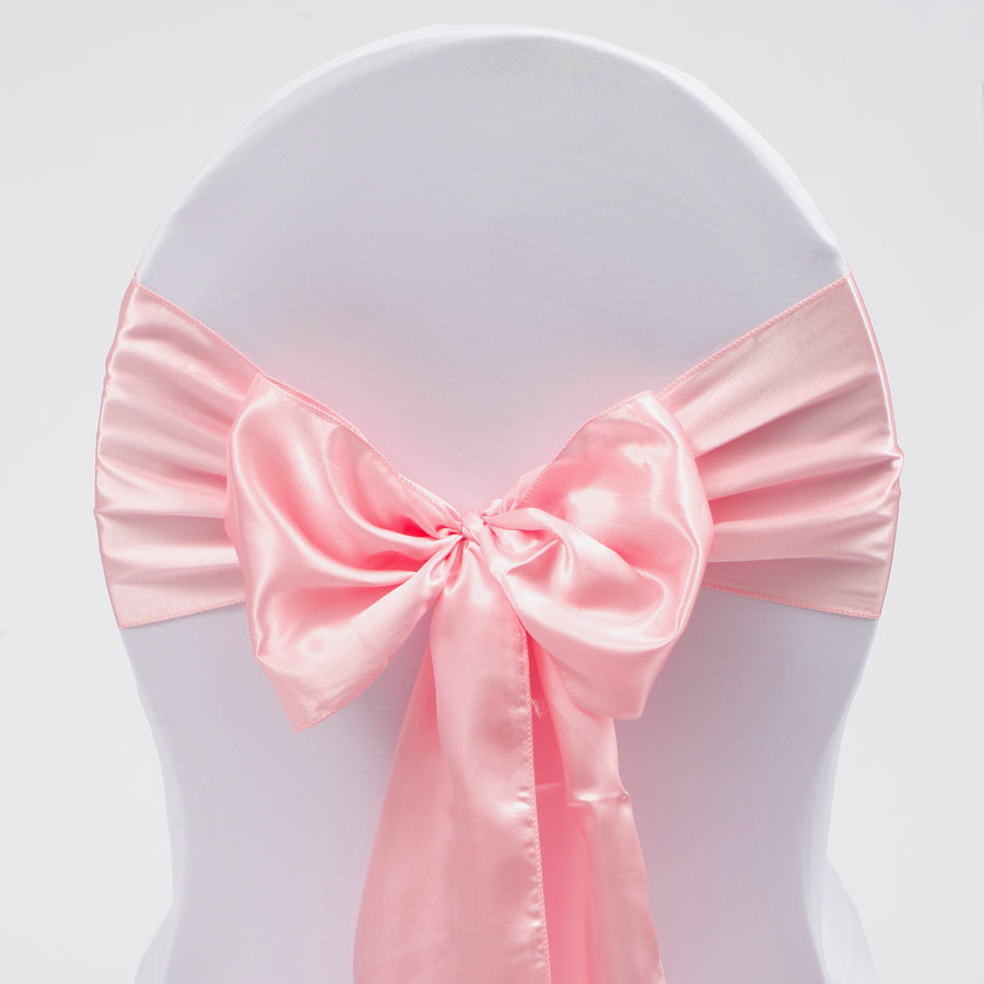 Satin Chair Sashes - Light Pink