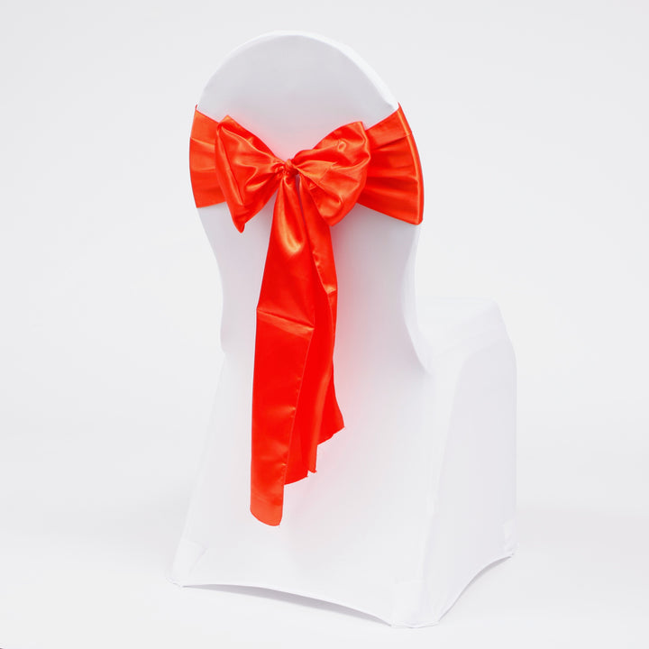 Satin Chair Sashes - Orange