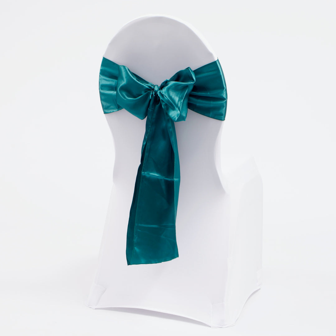 Satin Chair Sashes - Teal