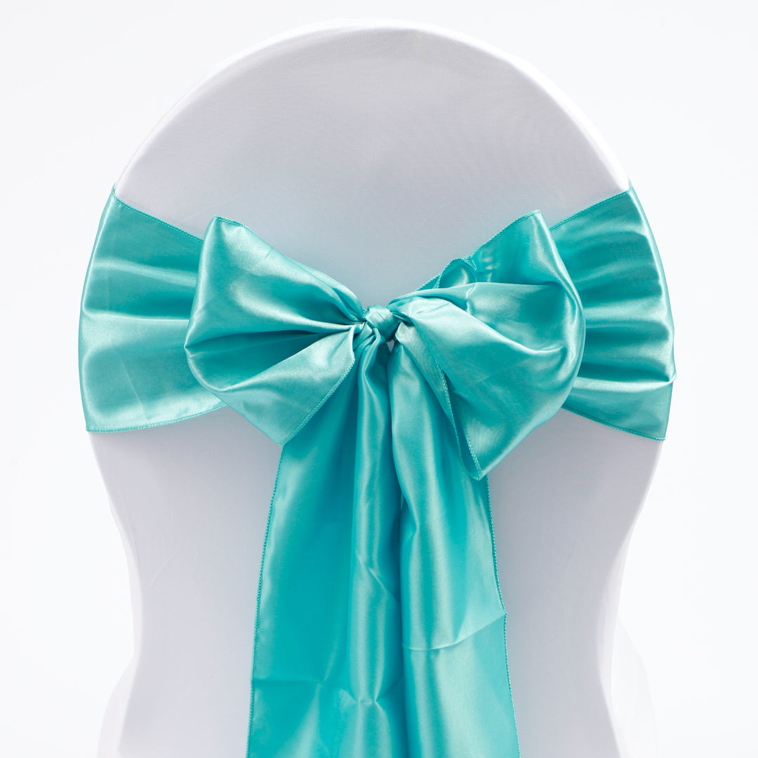 Satin Chair Sashes - Turquoise