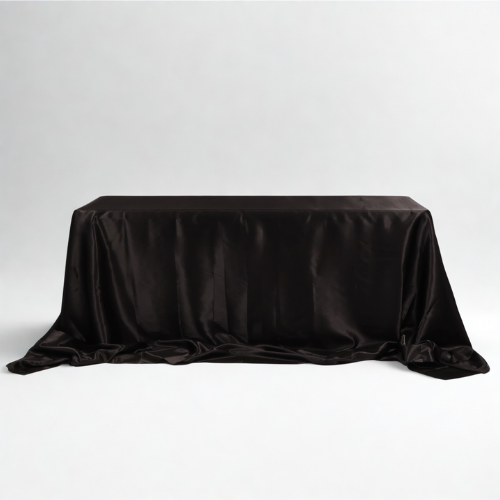 Satin Rectangle Tablecloth - Black (220x330cm)