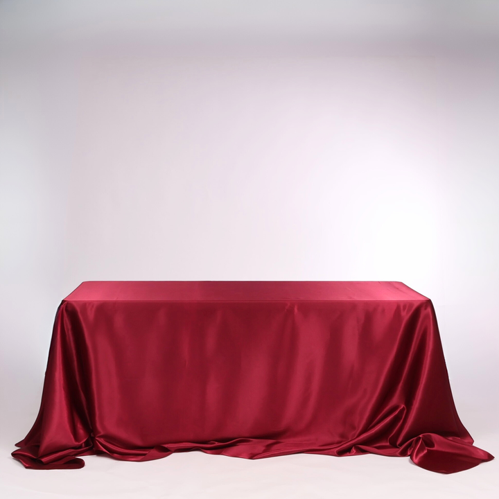 Satin Rectangle Tablecloth - Burgundy (220x330cm)