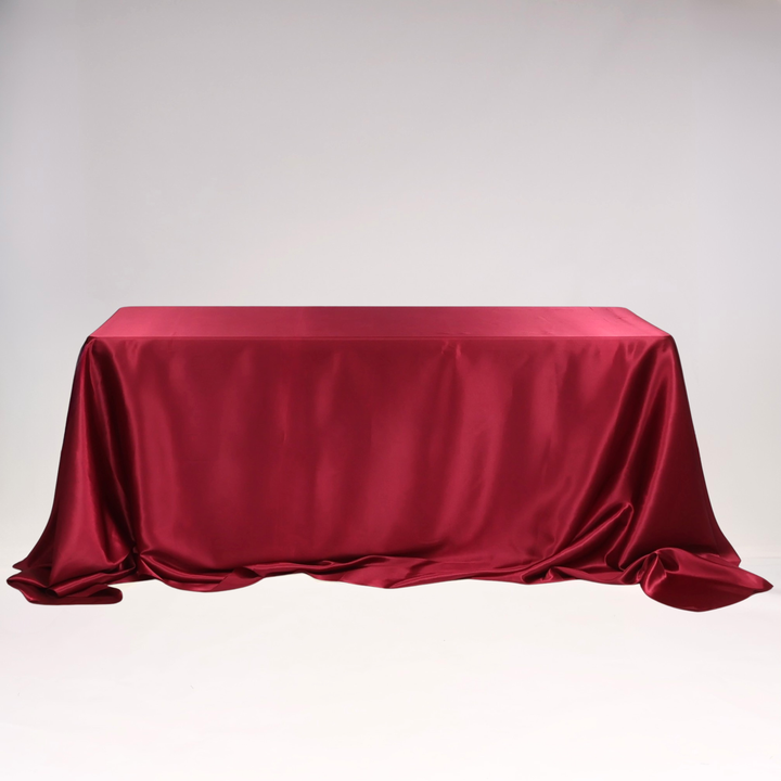 Satin Rectangle Tablecloth - Burgundy (220x330cm)