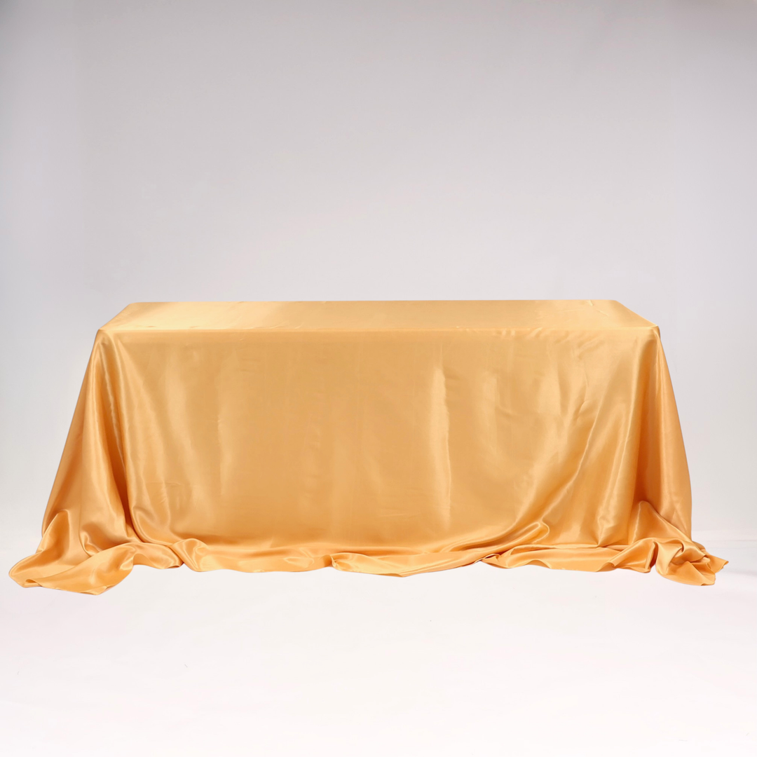 Satin Rectangle Tablecloth - Gold (220x330cm)