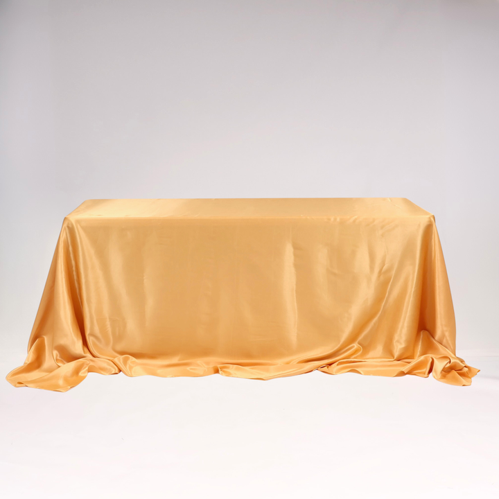 Satin Rectangle Tablecloth - Gold (220x330cm)