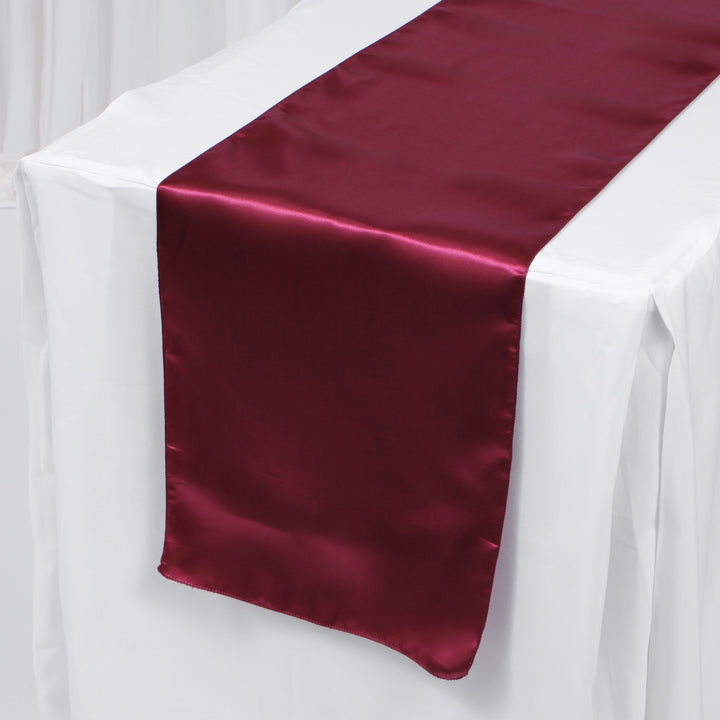 Satin Table Runners - Burgundy