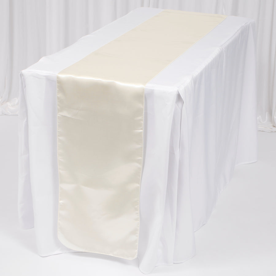 Satin Table Runners - Ivory