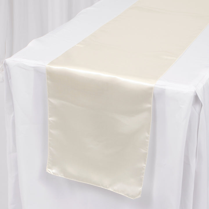 Satin Table Runners - Ivory