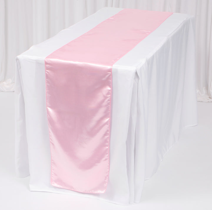 Satin Table Runners - Light Pink