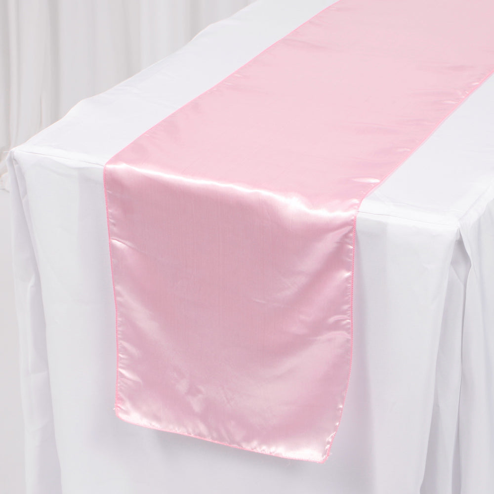 Satin Table Runners - Light Pink