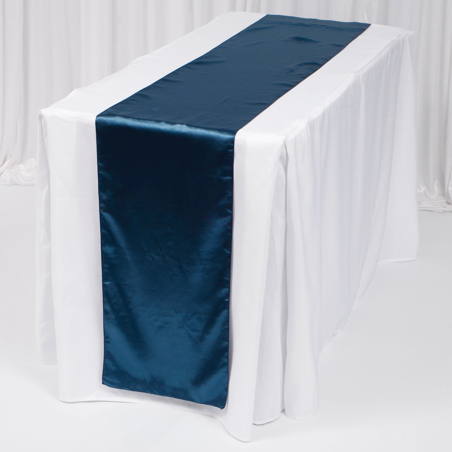 Satin Table Runners - Navy Blue