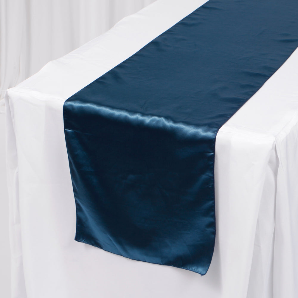 Satin Table Runners - Navy Blue