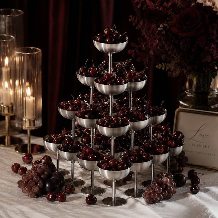 Metal Dessert / Snack Coupe Cup - Silver