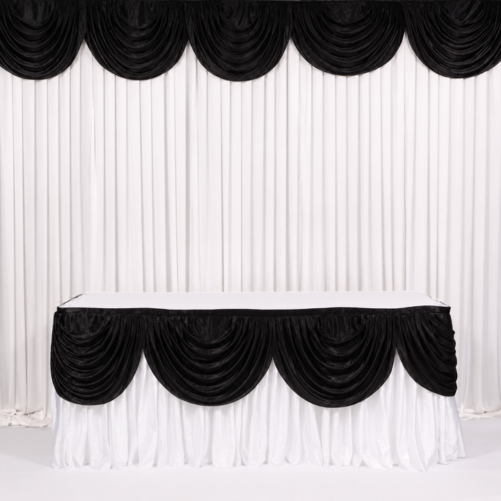 Ice Silk Satin Swag - Black (3m)