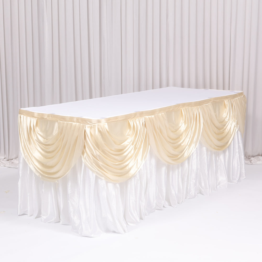 Ice Silk Satin Swag  - Ivory (3m)