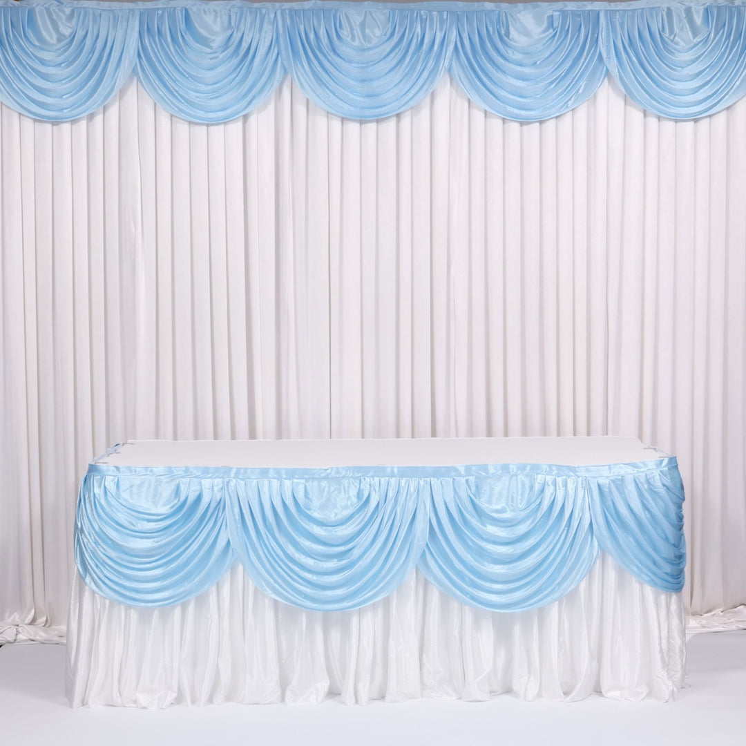 Ice Silk Satin Swag  - Light Blue (3m)