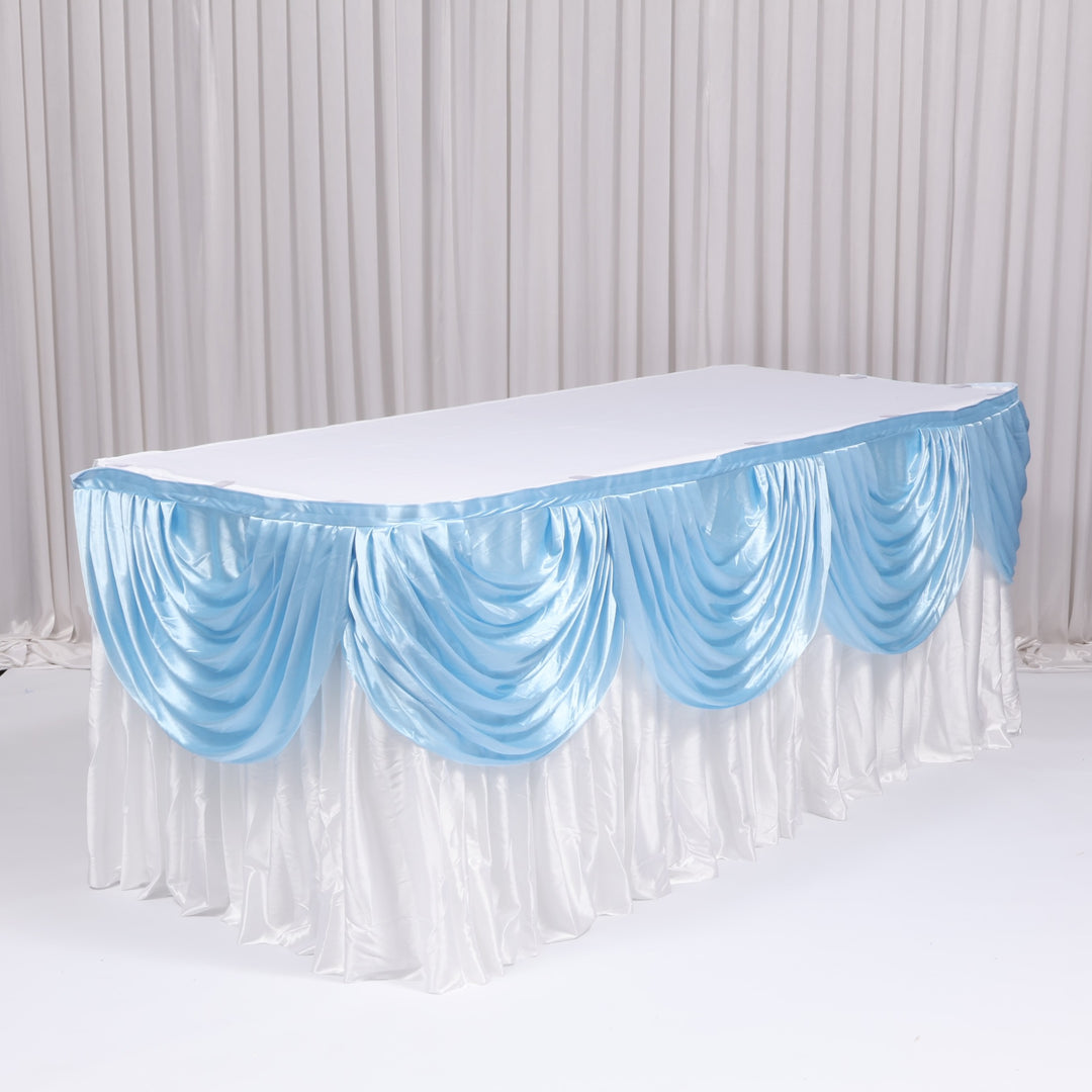 Ice Silk Satin Swag  - Light Blue (3m)