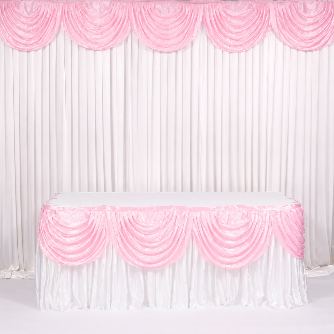 Ice Silk Satin Swag  - Light Pink (3m)