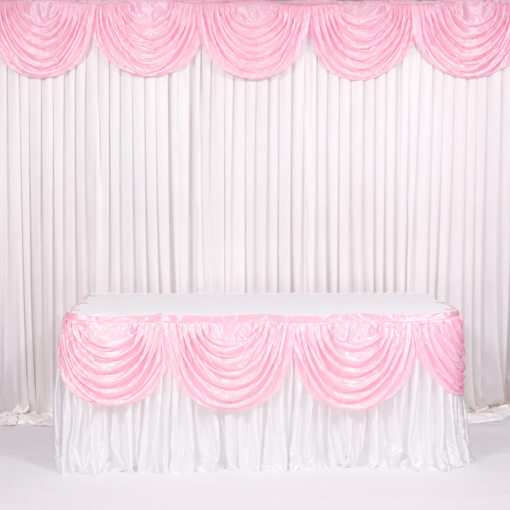 Ice Silk Satin Swag  - Light Pink (3m)