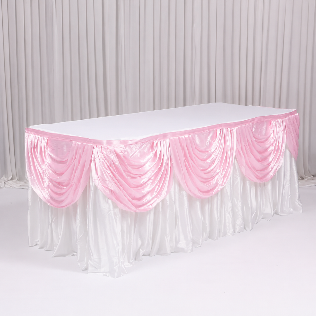 Ice Silk Satin Swag  - Light Pink (3m)