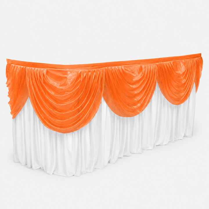 Ice Silk Satin 3m Swag  - Orange