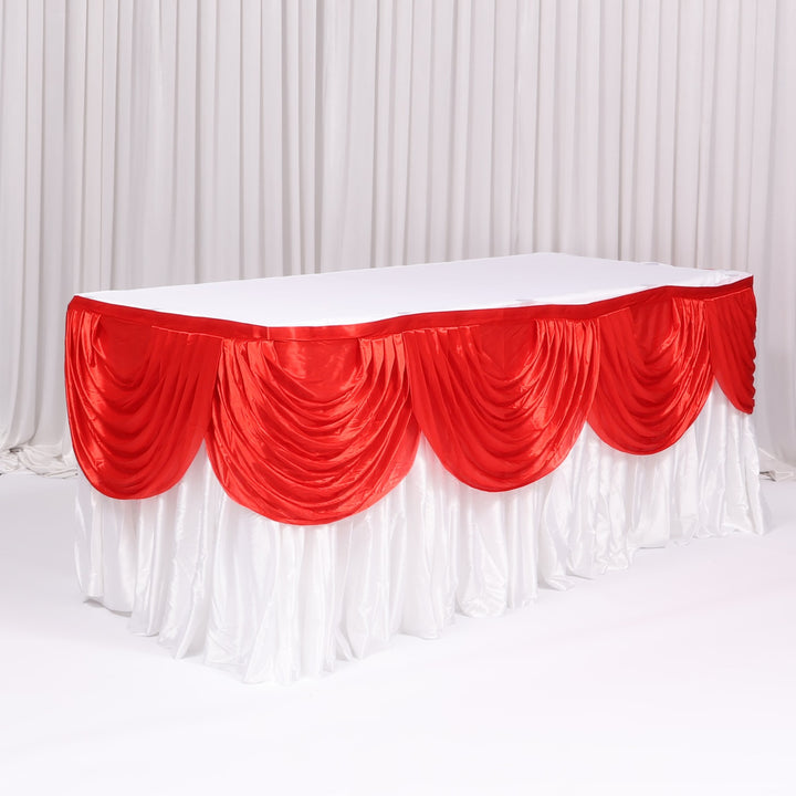 Ice Silk Satin Swag  - Red (3m)