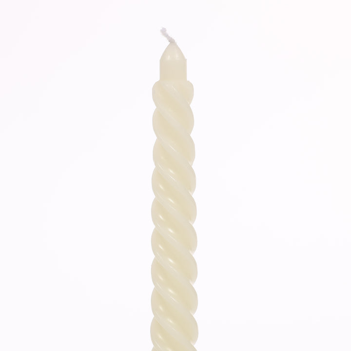 Spiral Taper Candles - Ivory