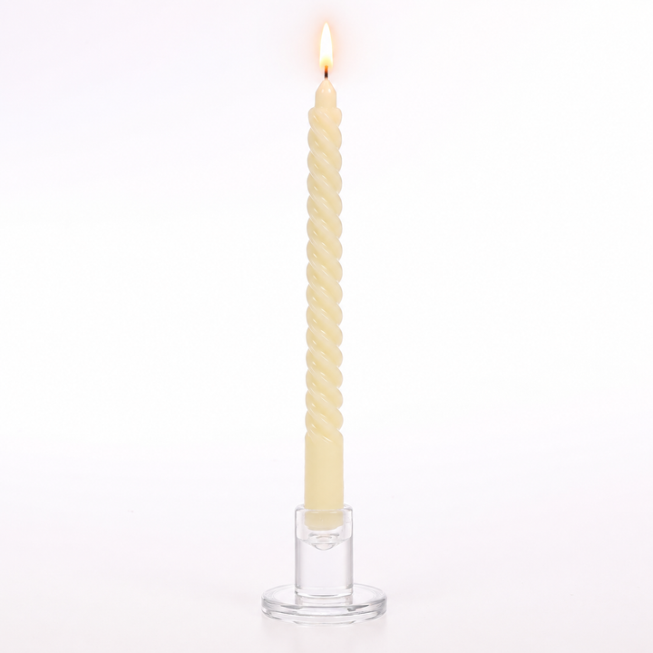 Spiral Taper Candles - Ivory