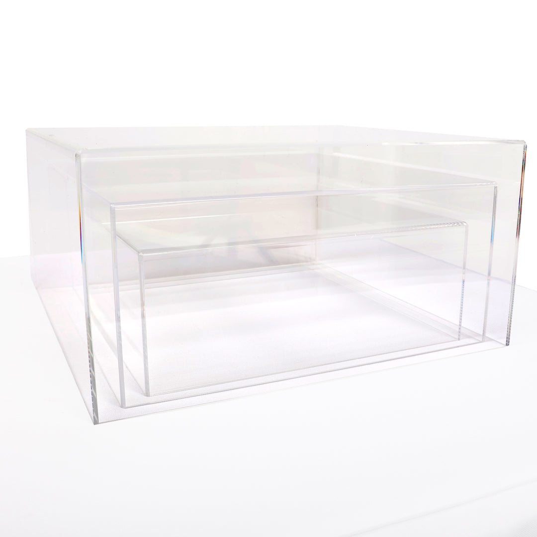 Acrylic Cube Table Riser Set - Clear (3pc)