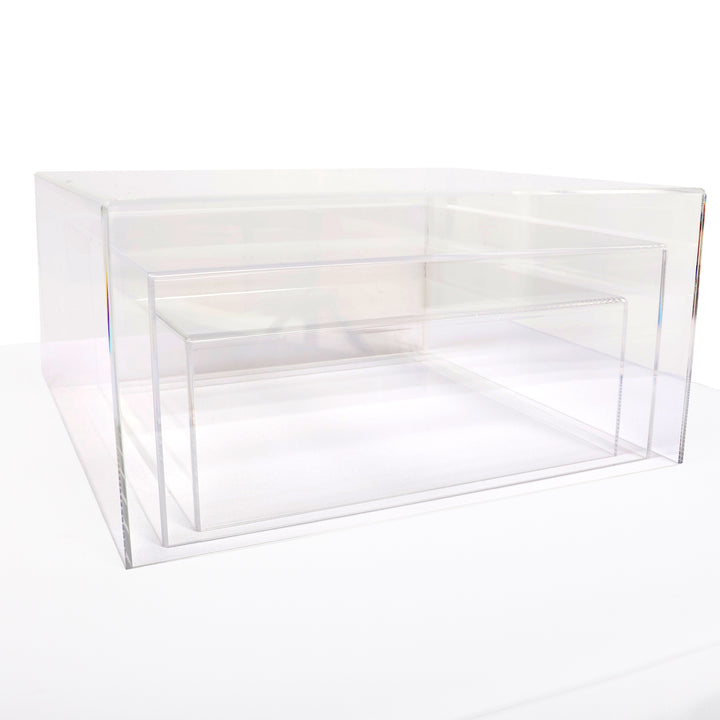 Acrylic Cube Table Riser Set - Clear (3pc)