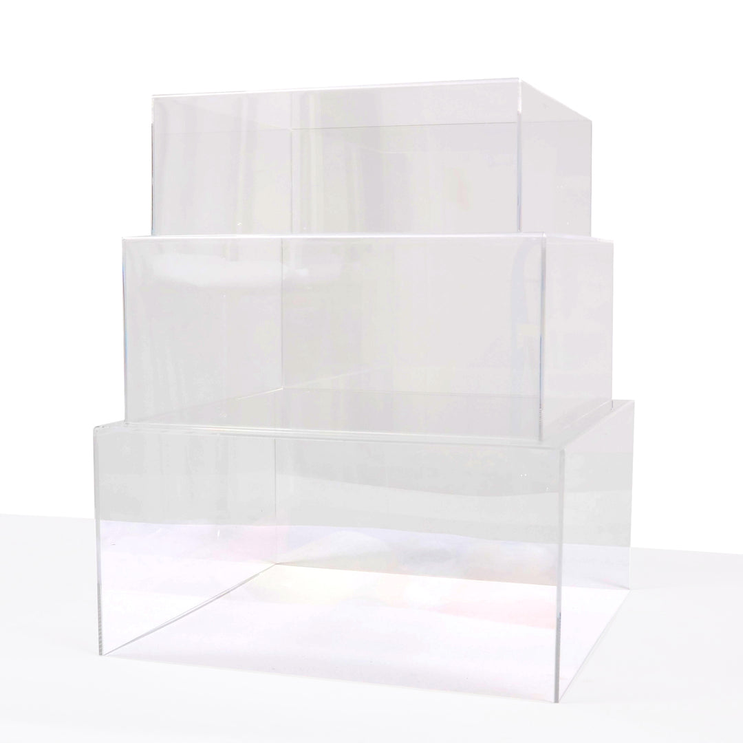 Acrylic Cube Table Riser Set - Clear (3pc)