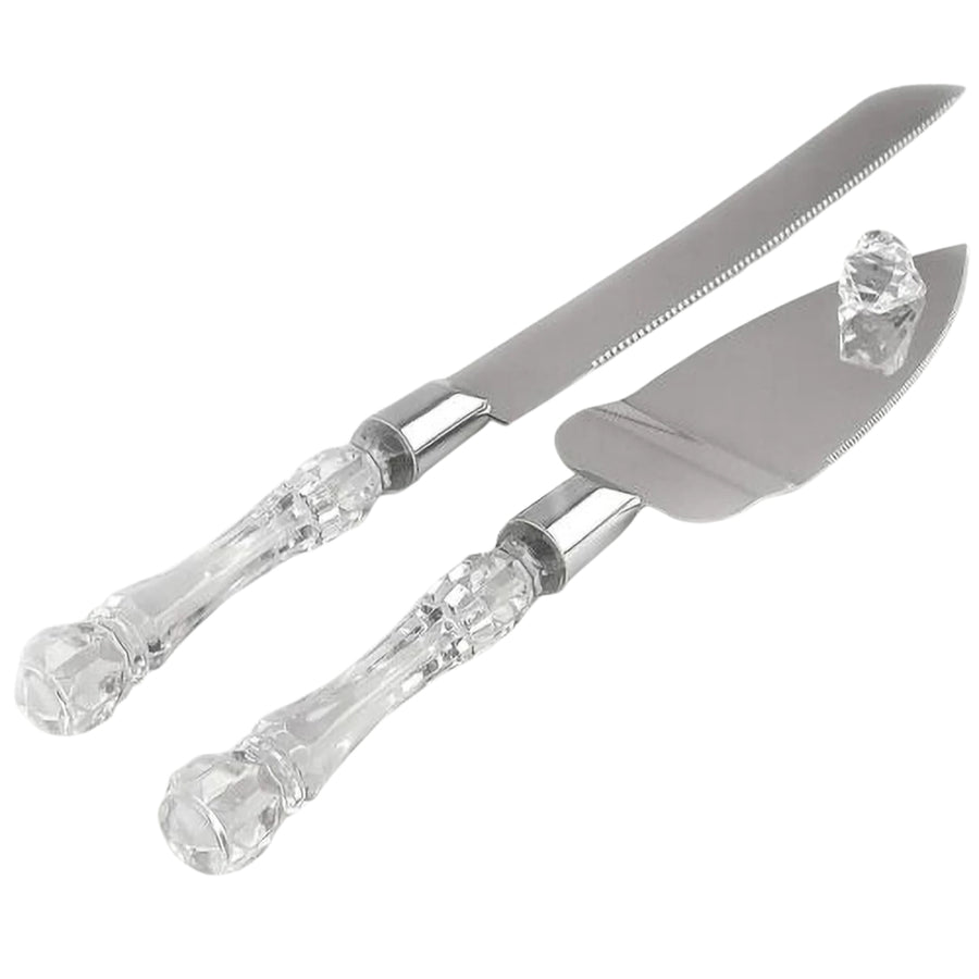 Cake Knife & Server Set - Silver (2pc)