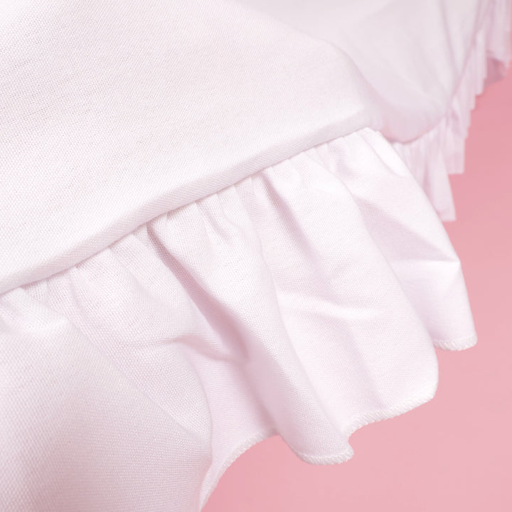 Premium Ruffle Rectangle Tablecloth - White (153x259cm)