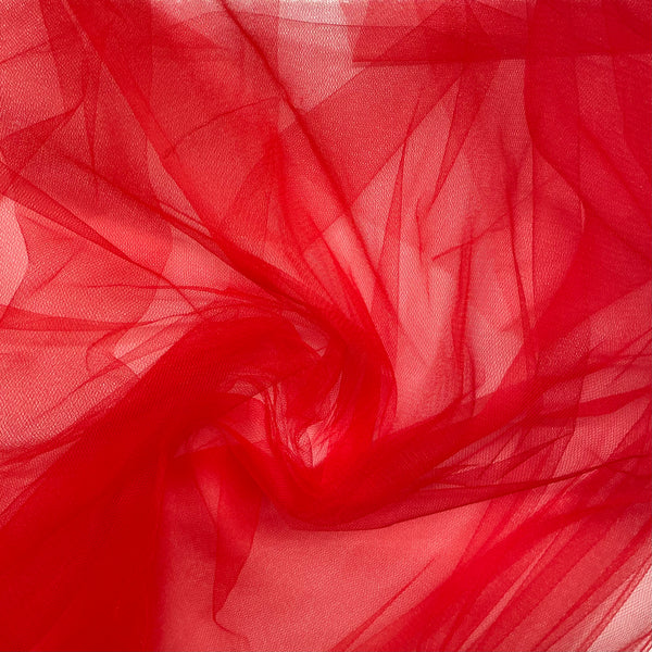 Red tulle fabric 