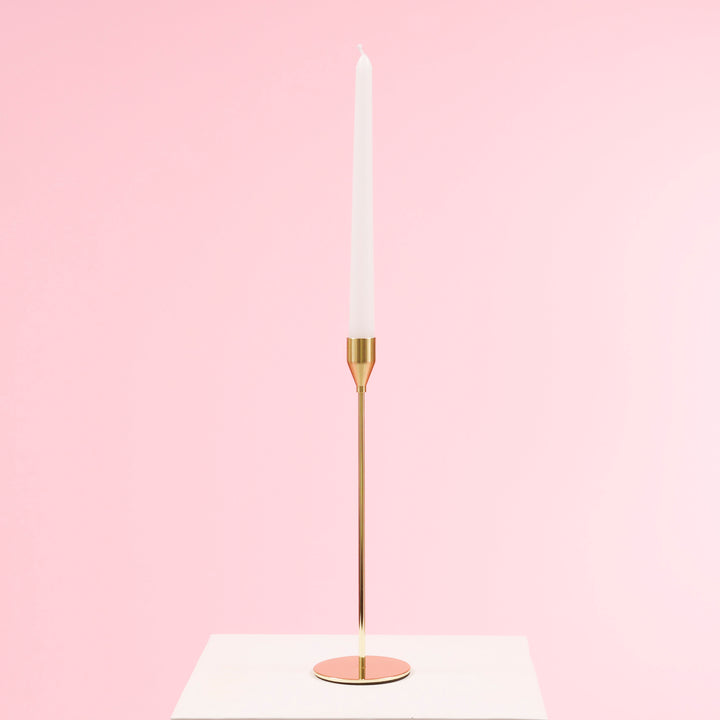 Taper Candle Holders Classic Flared Style - Gold (28cm)