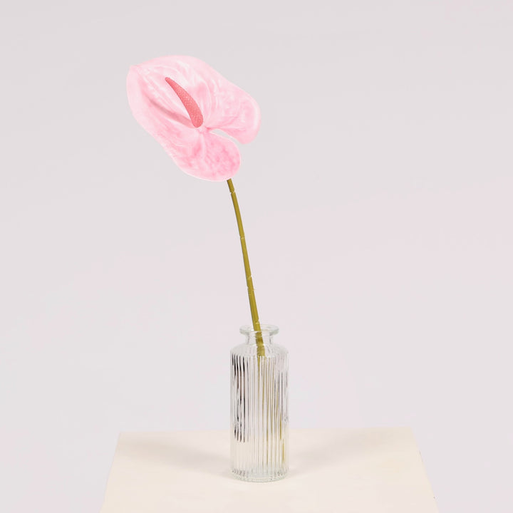 Glass Bud Vase - Ribbed (5.1x13.2cm)