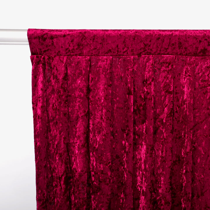 Velvet Backdrop Curtain - Burgundy (3x3m), box pleat