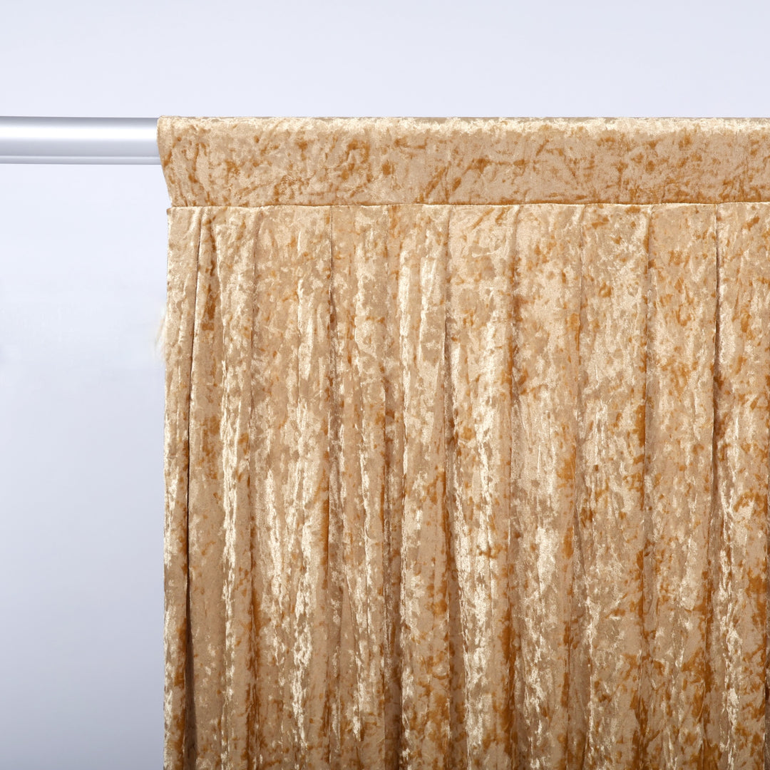 Velvet Backdrop Curtain - Gold (3x3m), box pleat