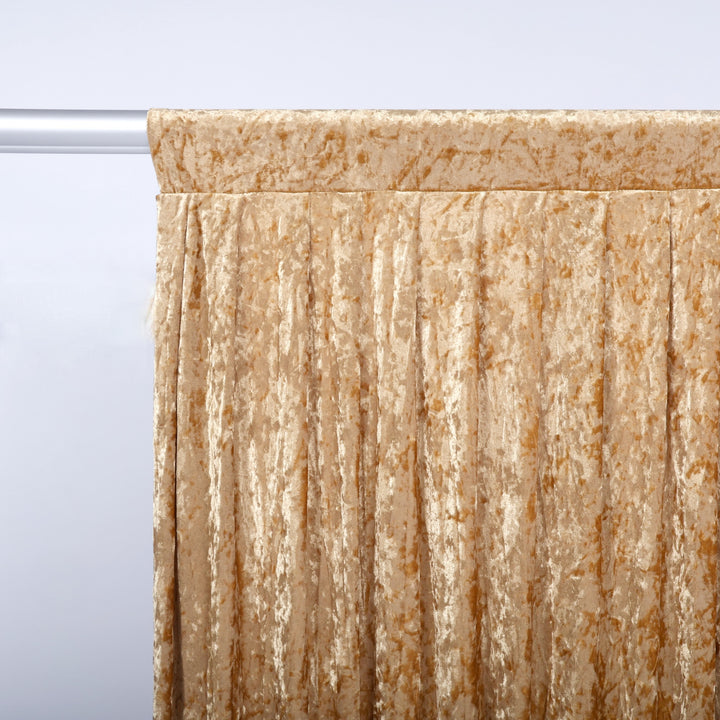 Velvet Backdrop Curtain - Gold (3x3m), box pleat