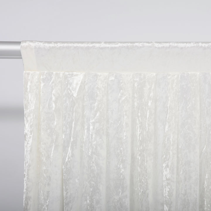 Velvet Backdrop Curtain - White (3x3m), box pleat