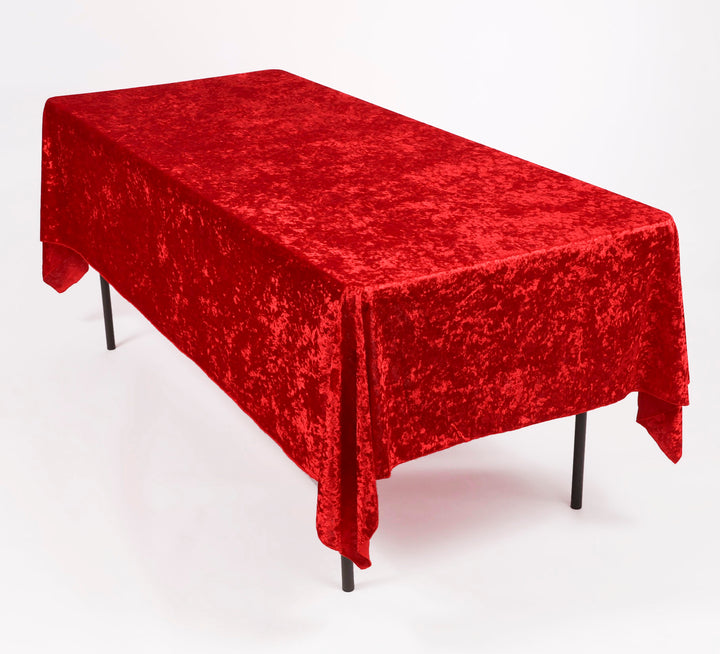 Velvet Rectangle Tablecloth - Red (153x259cm)